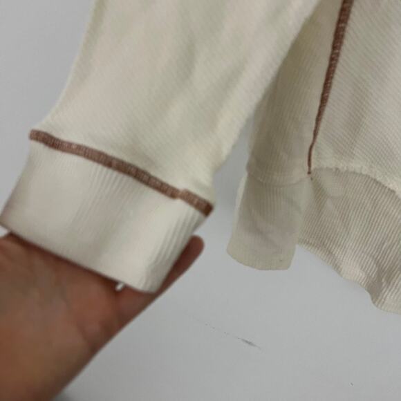 Soft Surroundings Thermal Pull Over Waffle Knit Top Women Size Large - Picture 7 of 14